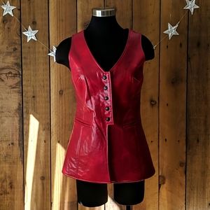 Vintage Faux Leather Vest